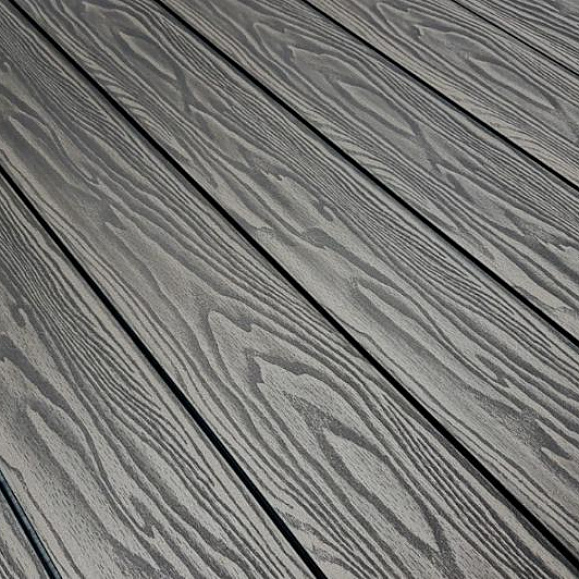 Террасная доска Террапол Смарт 3D Полнотелая с пазом 4000 или 3000х130х22 мм, цвет Черное Дерево фото 1