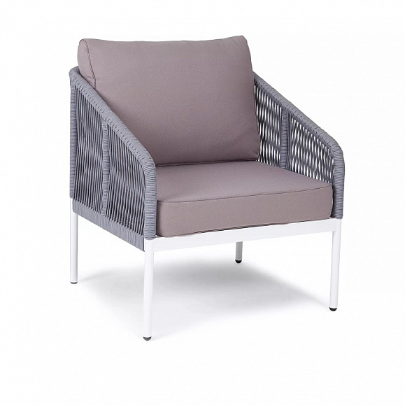 Кресло Канны 4SIS из роупа (веревки), цвет светло-серый фото 4