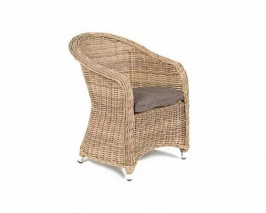 Плетеное кресло детское Равенна 4SIS из искусственного ротанга, цвет соломенный