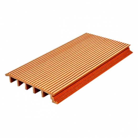 Террасная доска MasterDeck Slim 3000*145мм*23мм широкий вельвет, цвет Орегон Оранжевый фото 1