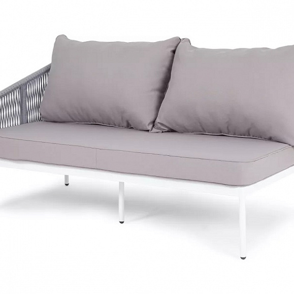 Модуль диванный правый Канны 4SIS из роупа (веревки), цвет светло-серый фото 1