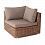 Модуль диванный угловой Лунго 4SIS из искусственного ротанга, цвет коричневый с подушками