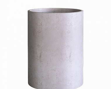 Кашпо Concretika Cylinder D40 H80 Concrete White