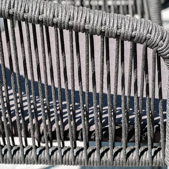 Плетеный стул Марсель 4SIS из роупа (веревки), цвет темно-серый фото 7